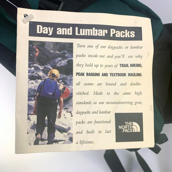 VTG The North Face Day Hiker Lumbar Fanny Pack Alpine Green Black Water Holder - Picture 4 of 16